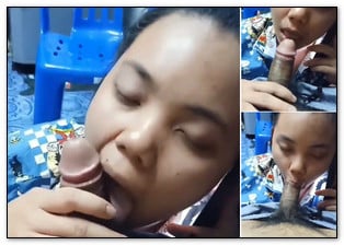 ယောက်ျား‌နဲ့ဖုန်းပြောရင်း လင်ငယ်ကို BJ ပေးနေတာ